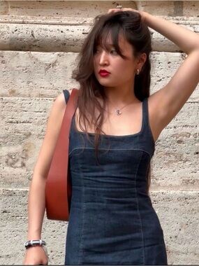 ZARA DENIM BALLOON DRESS